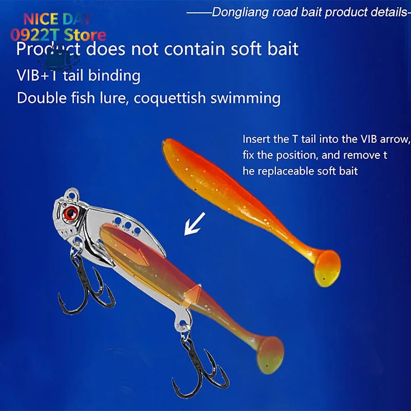 3D Metal VIB Fishing Lure Long Casting Artificial Hard Bait Universal Freshwater Saltwater Angling Tackle@#X Oasis Select