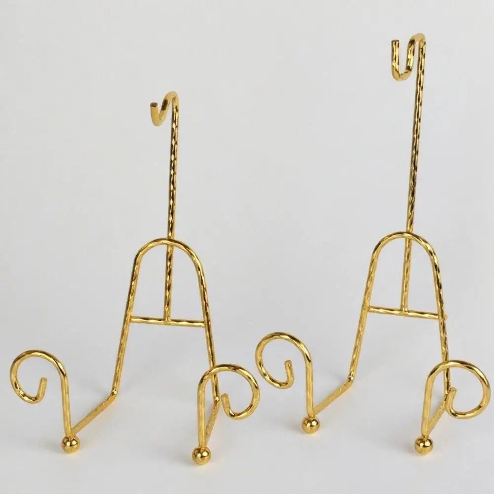 Gold Tea Cup & Saucer Display Rack – Stainless Steel Set of 2