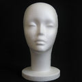 Female Styrofoam Mannequin Manikin Head Model Foam Wig Hair Glasses Display Oasis Select white