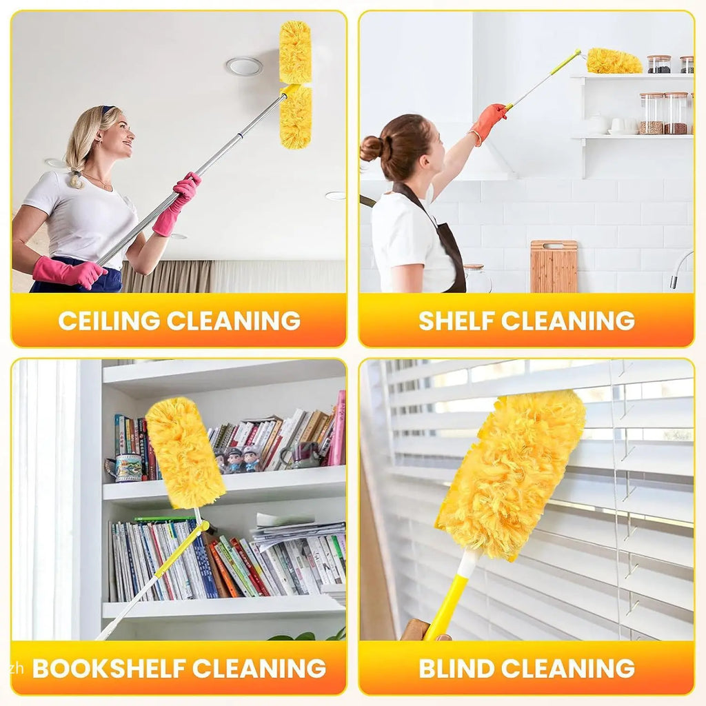Single-sided 360 ° electrostatic precipitator for cleaning dust spider web cleaning disposable feather duster roof and desktop Oasis Select