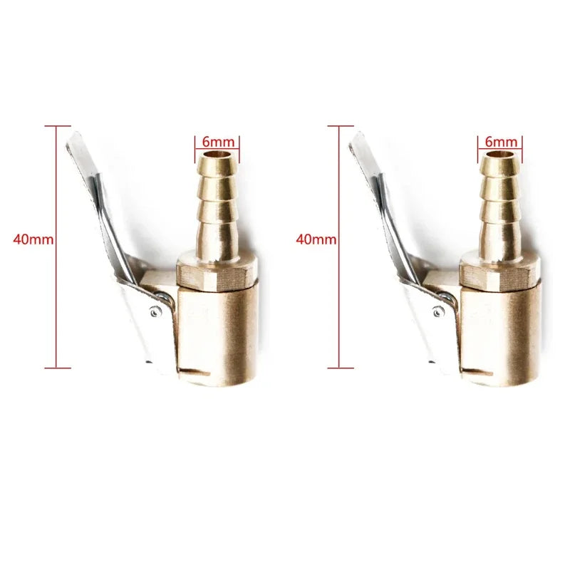 1/2/4pcs New Advanced Car Tire Air Chuck Inflator Pump Valve Connector Clip-on Adapter Car Tyre Wheel Valve For Inflatable Pump Oasis Select 2 Ordinary 6mm 1