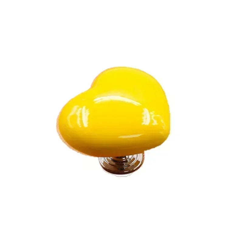 Heart Shape Toilet Flush Button Presser – Nail-Friendly Decor Toilet Button Presser Oasis Select Yellow