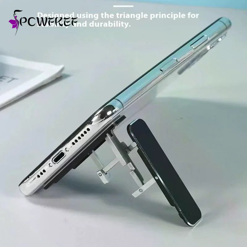 Mini Foldable Aluminum Phone Stand | Adjustable Desk Mount
