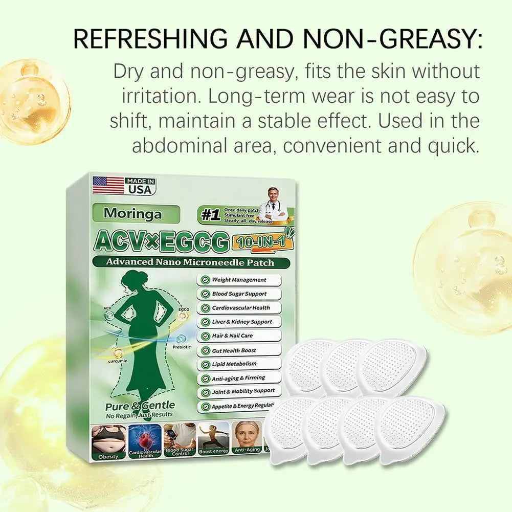 Moringa Nanos Microneedles Painless For Men Women Non-Invasive Painless Application For Weight Management Body Firming 0.22mm Oasis Select