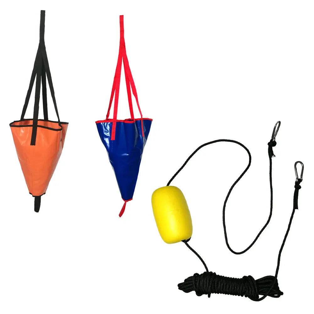 Kayak Canoe Boat Yacht PVC Sea Anchor Drogue Drifting Brake Suit with 30 Feet Retrieving Tow Throw Line Oasis Select