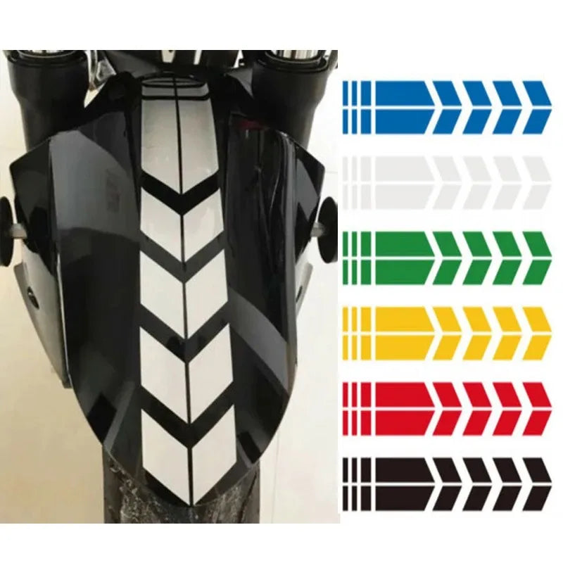Motorcycle Mudguard with Reflective Tape Car Safety Warning Label Strip Motorcycle Bicycle Sticker Oasis Select