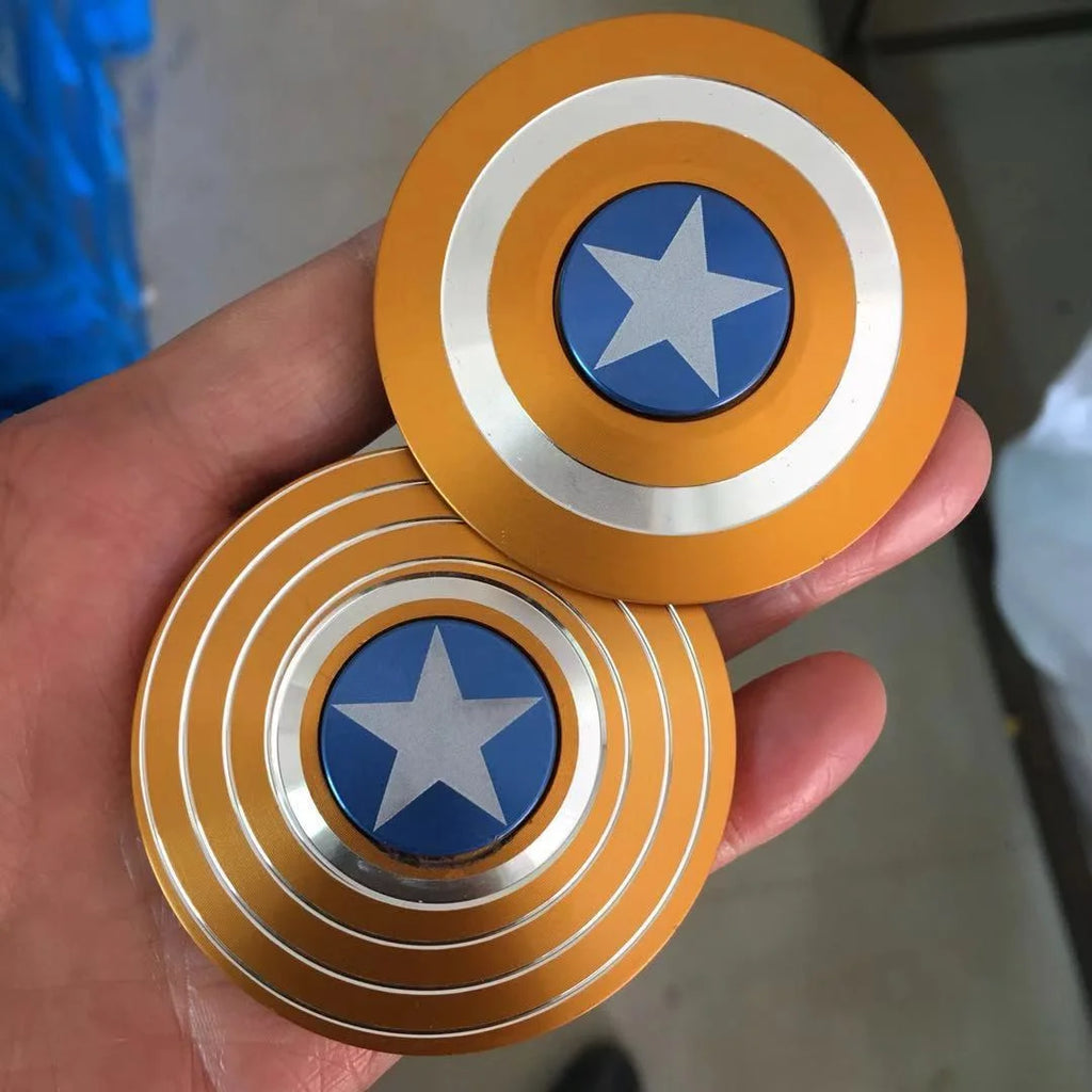 Finger Spinner Shield Aluminum Alloy Fidget Spinner Stress Relief Toy Spinner Oasis Select YELLOW