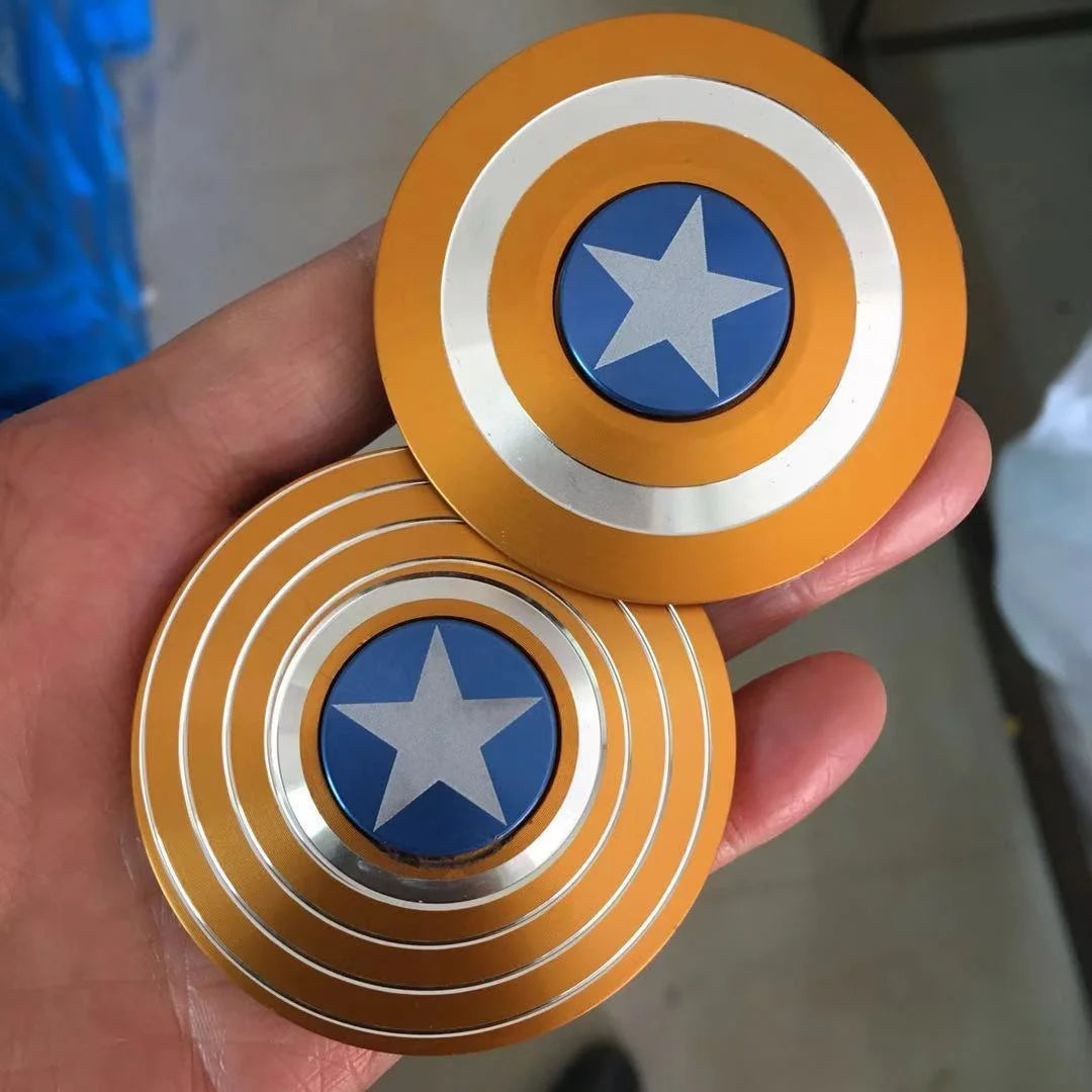 Finger Spinner Shield Aluminum Alloy Fidget Spinner Stress Relief Toy Spinner Oasis Select YELLOW