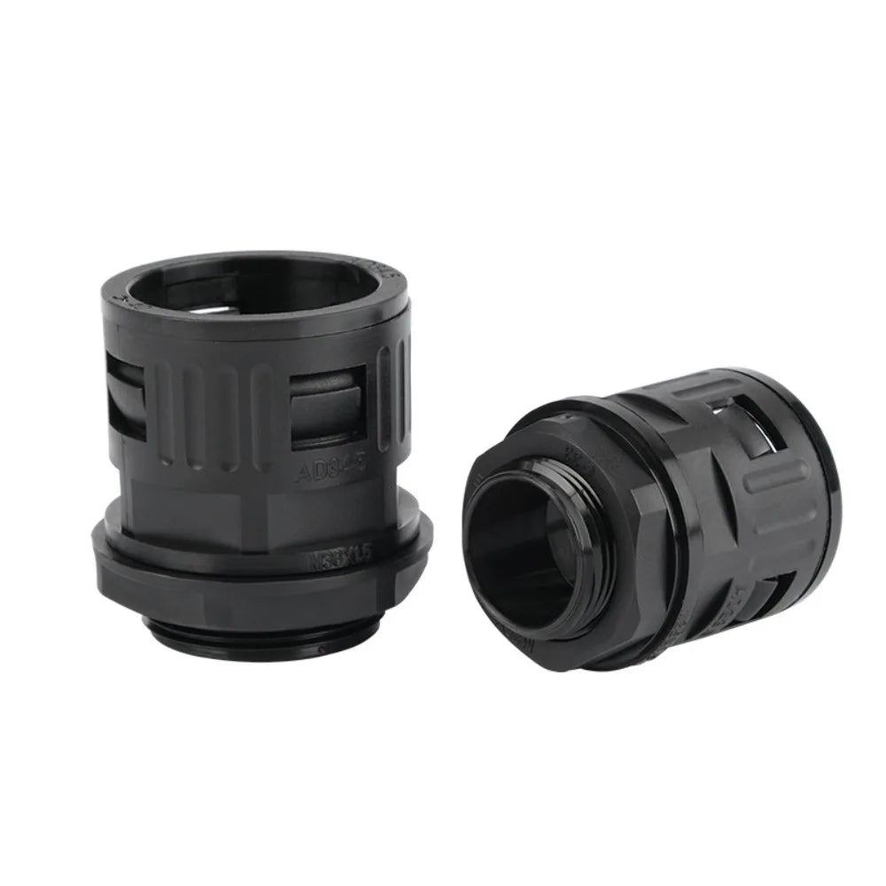10 pcs Nylon Plastic Corrugated Tube Connectors Pipe Joint AD13 15.8 18.5 21.2 25 28.5 34.5 End Fittings Plastic Conduit Gland Oasis Select