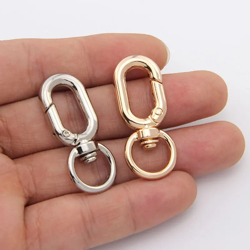 5pcs Colorful Metal Lobster Claw Clasps Swivel Lanyards Trigger Strap with Key Ring DIY Accessories for Bag Key Chains Connector Oasis Select