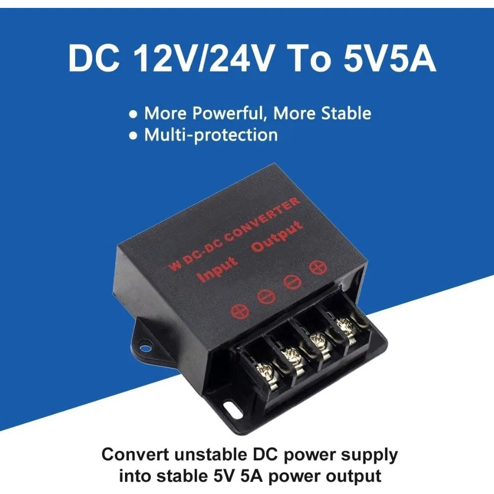 DC To DC 12V 24V To 5V 5A 25W Converter Step Down Regulator Regulated Power Supplies Transformer Converter For Railway Signals Oasis Select