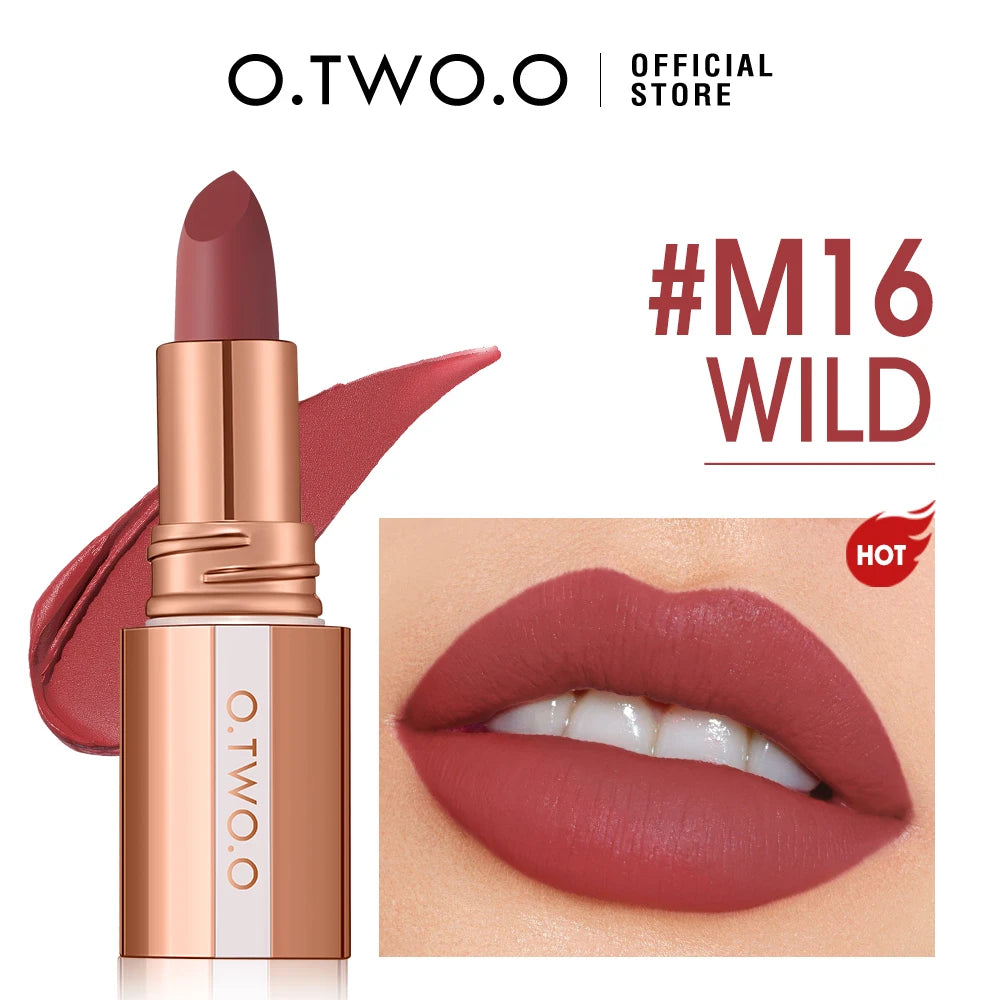 O.TWO.O Matte Velvet Lipstick – Waterproof Long-Lasting Lip Tint