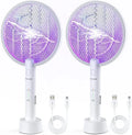 2 in 1 Mosquito swatter Electric Fly Bug Killer Lamp Zapper with 1200mAh Battery USB charge with Safety Mesh for Indoor,Outdoor Oasis Select 2pc