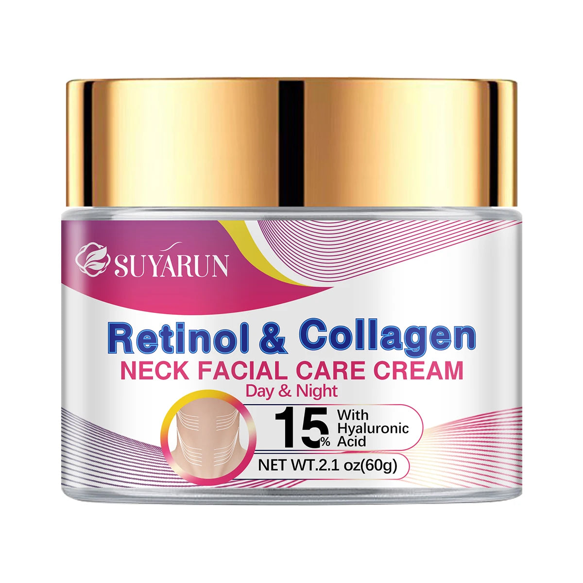 SUYARUN Retinol Collagen Face & Neck Firming Cream | Glass Jar Firming Face Cream Oasis Select 60g