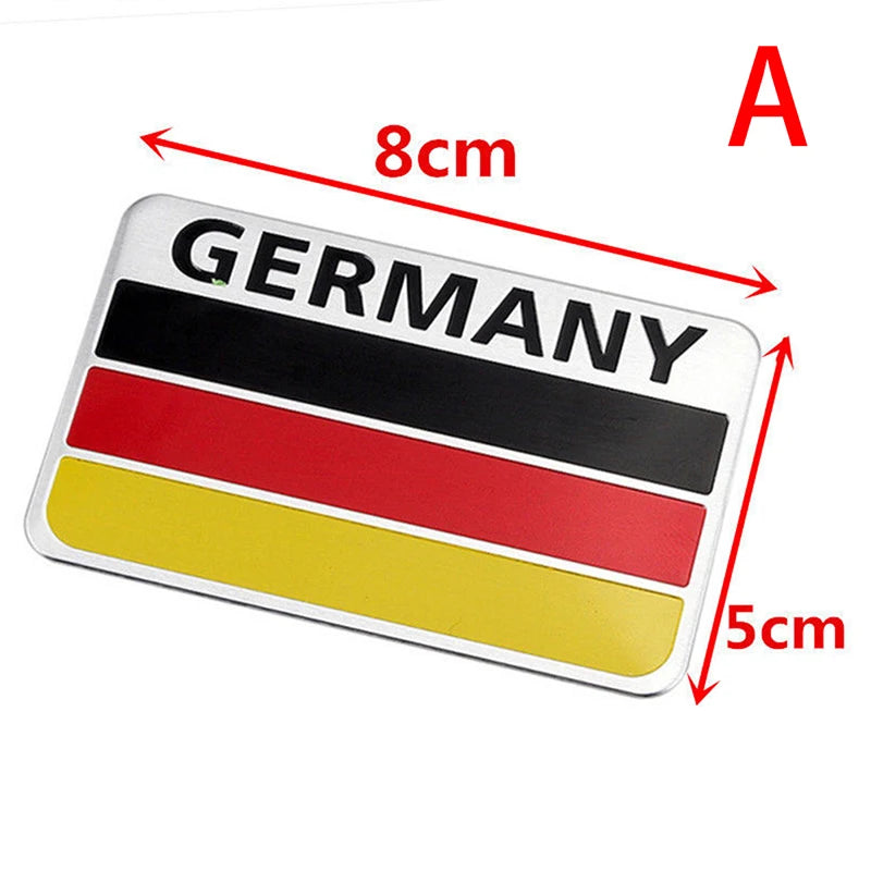 3D Aluminium Auto Car Emblem Germany German Flag Logo Grille Badge Decal Sticker Oasis Select A