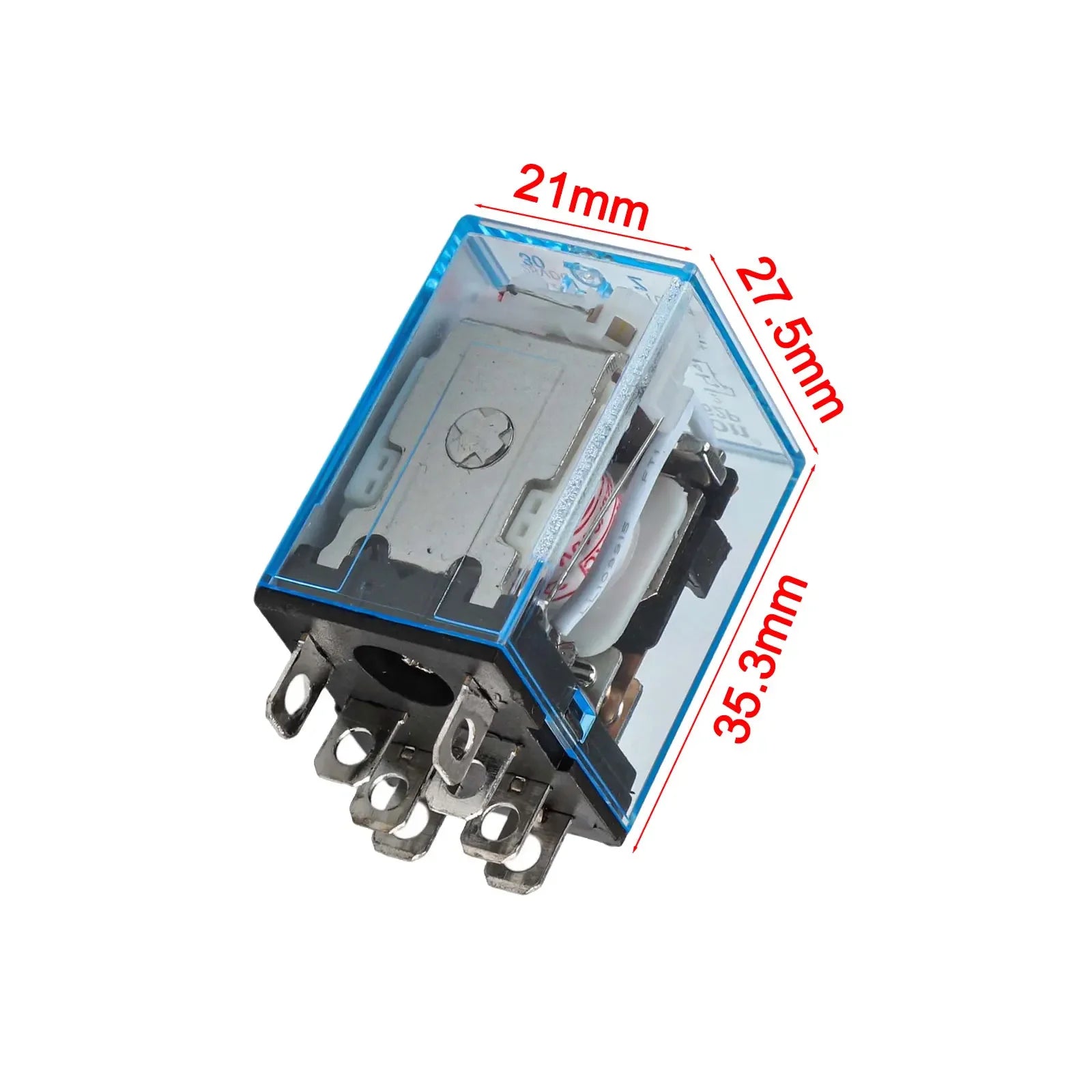 Coil Power Relay HH62P JQX 13F with Socket Base for DIN Rail Installation DC12V/DC24V/AC110V/AC220V Compatible Oasis Select