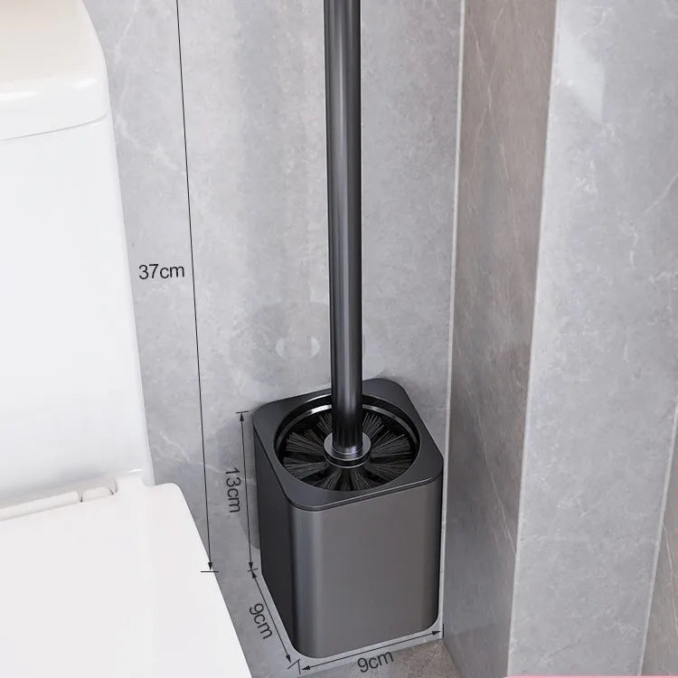 Toilet Brush, Shelf, No Punching, Household No Dead Ends, Toilet Brush, Toilet, Bathroom Toilet, Cleaning Artifact Oasis Select Black Toilet Brush