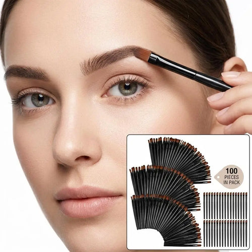 100pcs Disposable Lip Gloss Brush Wands & Eyeliner Applicators Disposable Makeup Brushes Oasis Select