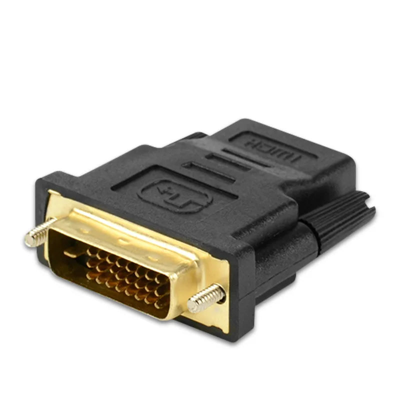 Bi-Directional DVI 24+1 to HDMI HDTV-Compatible Cable Adapter HDMI Female to DVI Male1080P HD Converter for PC Laptop TV Box Oasis Select