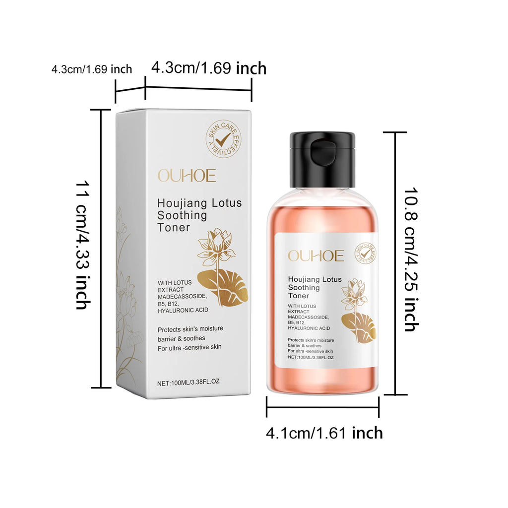 100ML Lotus Facial Toner Daily Moisturizing Reduce Dryness Enhance Smoothness Soothing Redness Softening Natural Face Care Toner Oasis Select