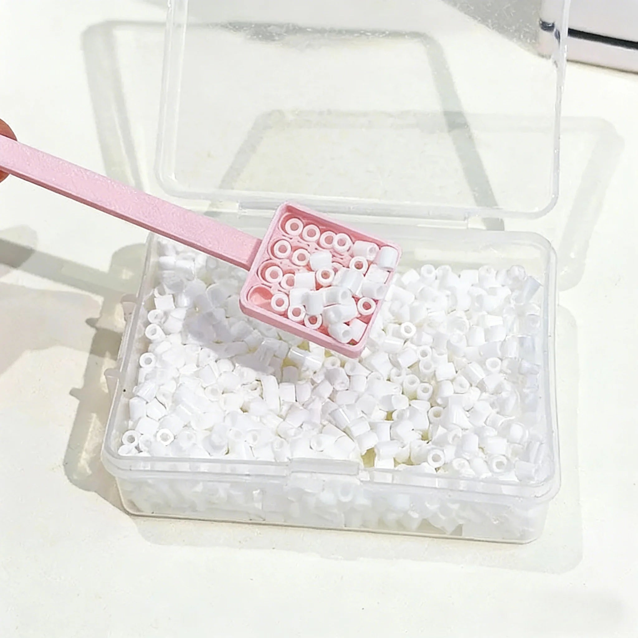 2pcs Cute Star-Handle Bead Picking Trays Portable Perler Beads Arrangement Tool Bead Sorting Gadget Multi-Hole Fuse Beads Picker Oasis Select