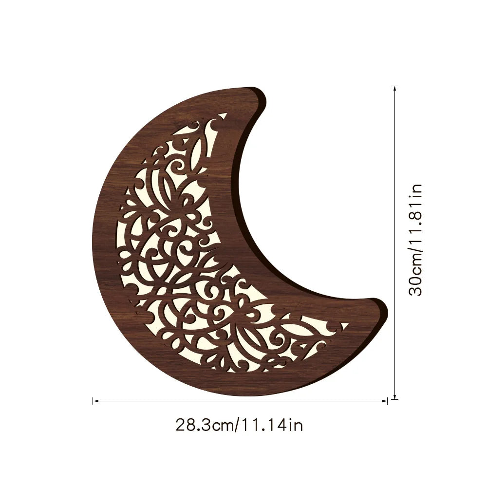 Nordic Wall Decoration Pendant Bohemia UV Printed Wood Led Wall Decoration Oasis Select Chocolate