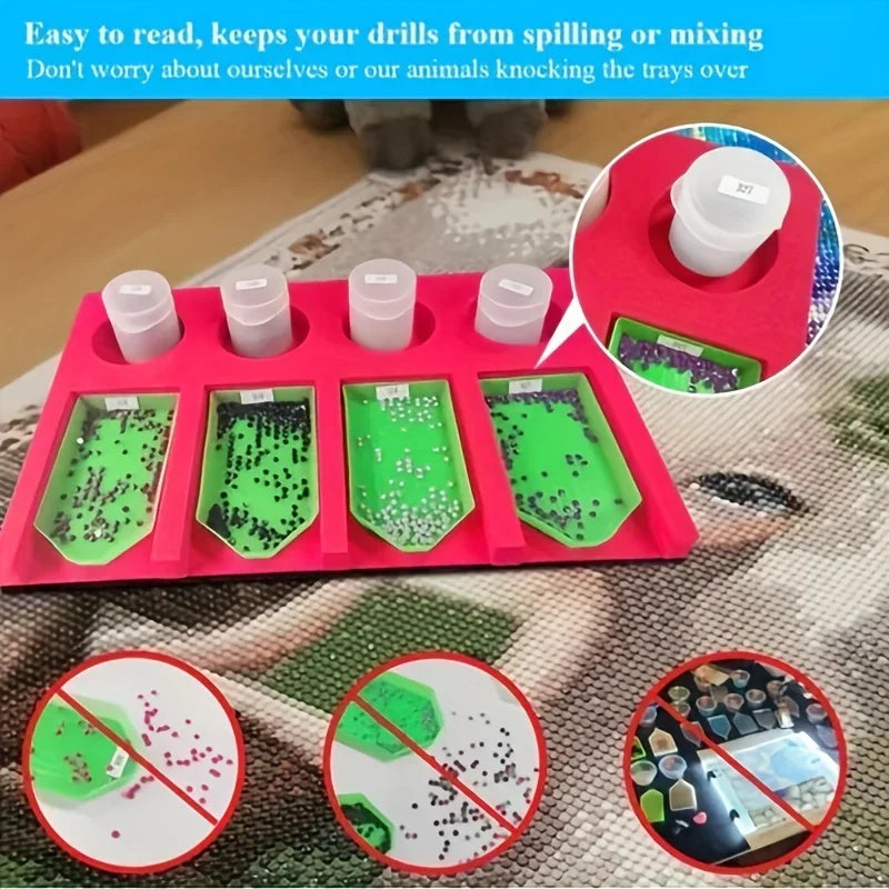1pc Diamond Painting Accessories Tray Organizer For Storage Boxes Containers Oasis Select