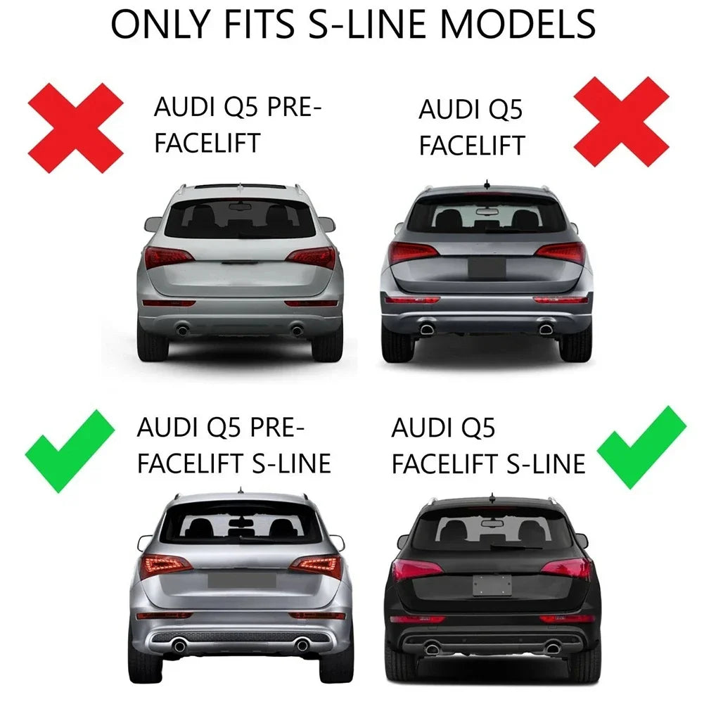 1pc Car Rear Bumper Tow Cover 8R0807819H For Q5 8R (2008 - 2016) ONLY For S LINE REAR BUMPER Rear Bumper Large Trailer Cover Oasis Select