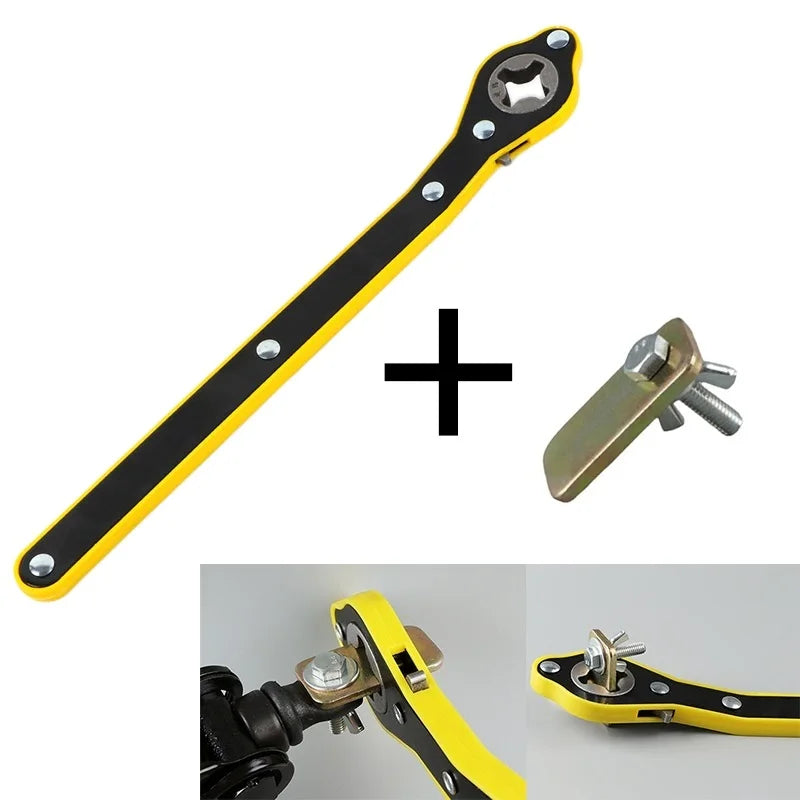 Labor-Saving Scissor Jack Ratchet Wrench – Tyre Lug Tool Car Jack Wrench Oasis Select 1Cross and 1 Adapte