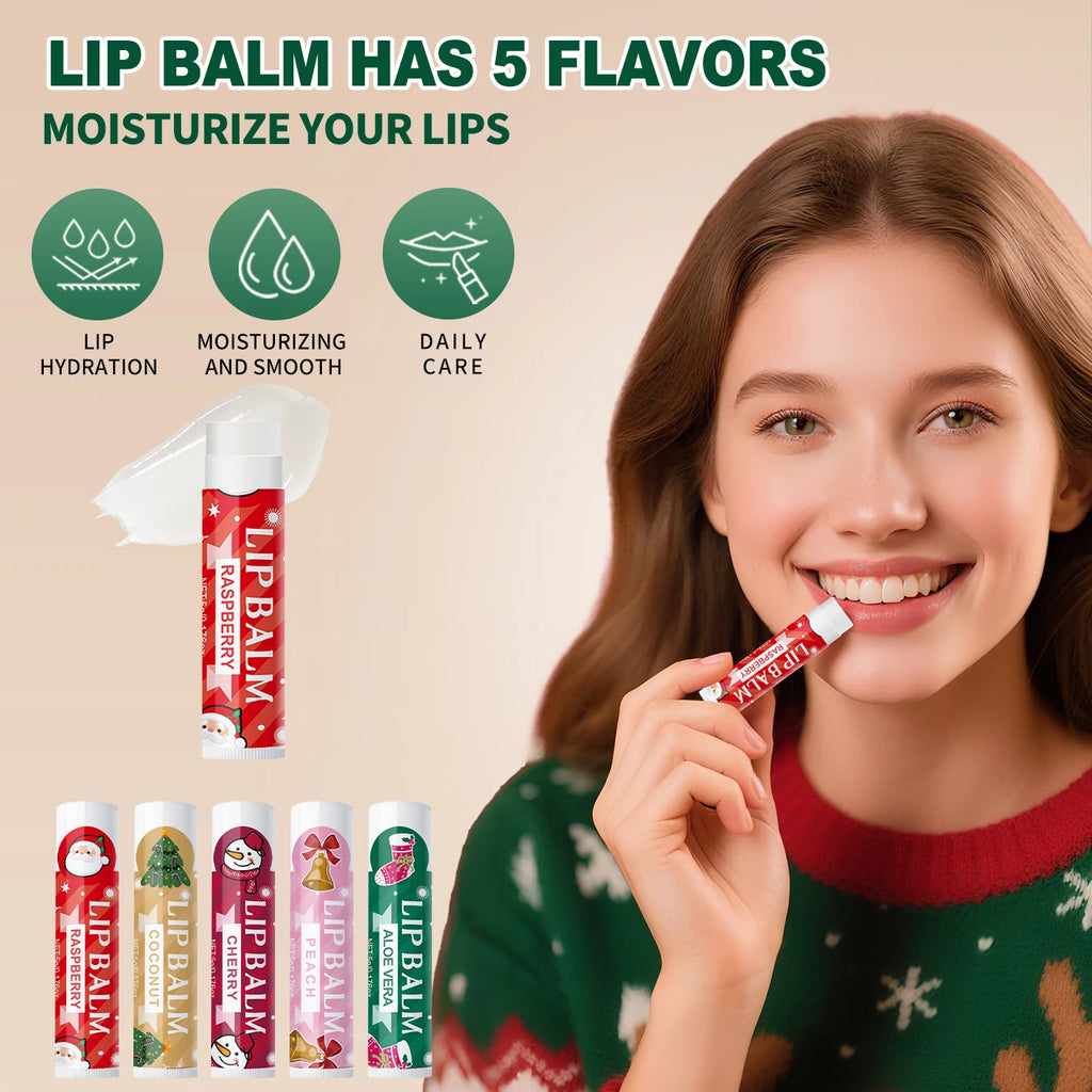 Christmas assembly gift set -20 sets, including balm, hand cream, lipstick, red gauze bag, Christmas tree thank you card Oasis Select