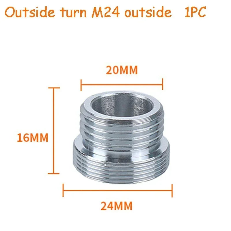 Water Faucet Connector Threaded Connector Washing Machine Faucet Converter Garden Hydrant Adapter Kitchen Bathroom Accessories Oasis Select Out-24-Out-M