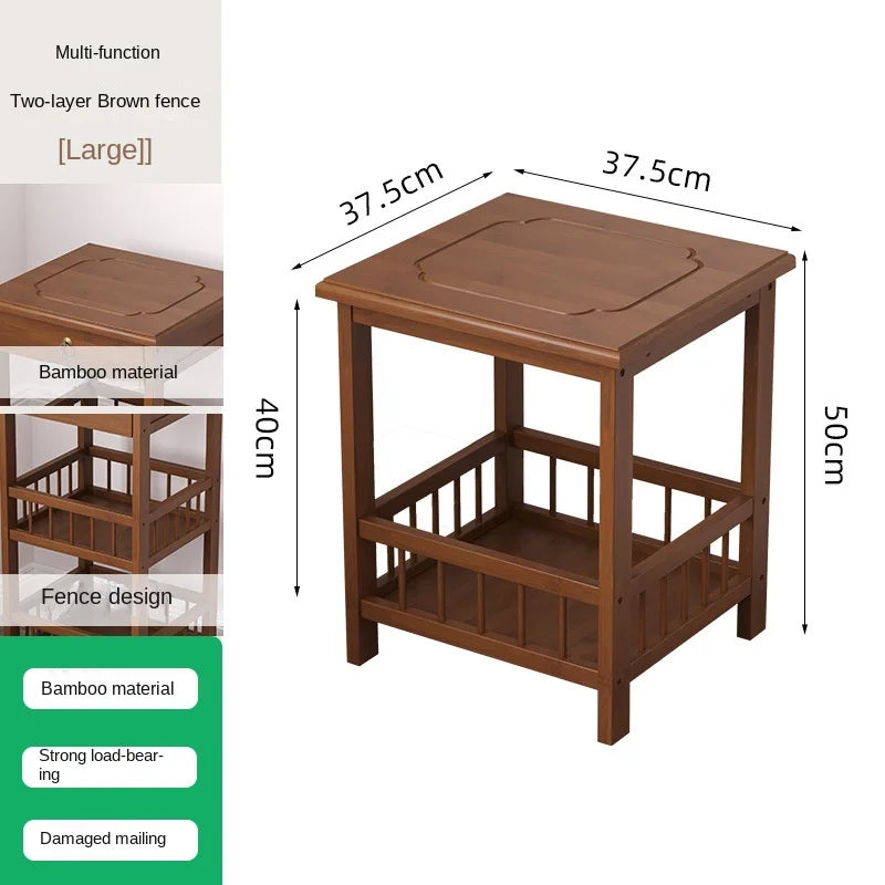 Simple and small bedside table, bedroom bedside cabinet, room storage rack, side table cabinet, bamboo solid wood special offer Oasis Select B1