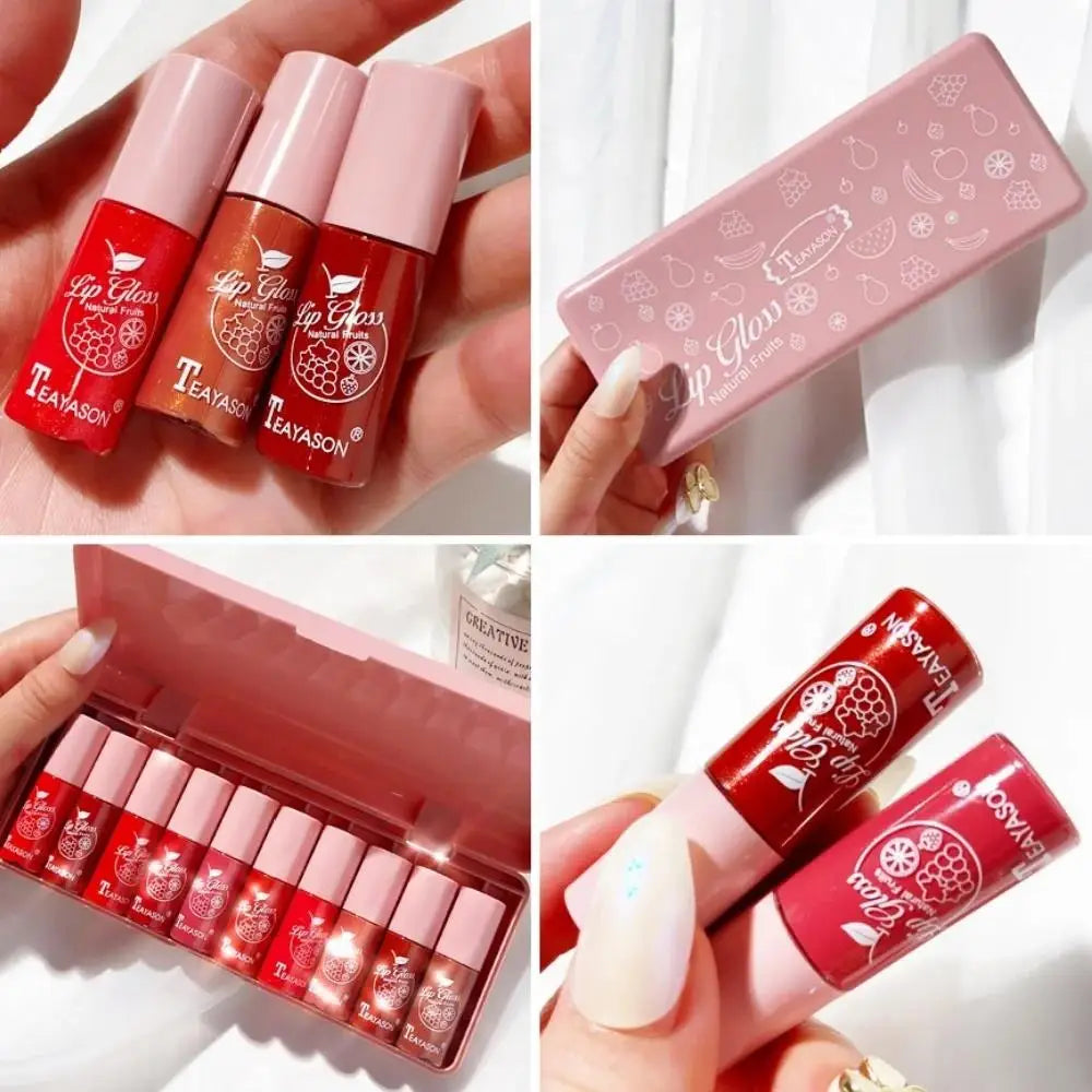 TEAYASON 10-Color Velvet Matte Lip Gloss Set – Waterproof Lip Gloss Set Oasis Select