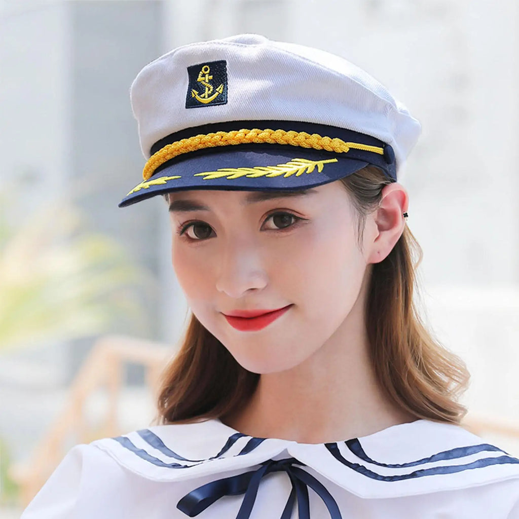 Yacht Rock Party Attire Women Adjustable Yacht Sailor Hat Costumes Apparel For Sailing Oktoberfest Nautical Boating Beach Ship Oasis Select