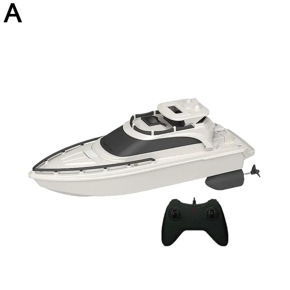 Remote Control Boats Can Be Launched To Simulate High-Speed Speedboats Electric Steamboats Water Park Toys Outdoor Pool Toys Oasis Select white