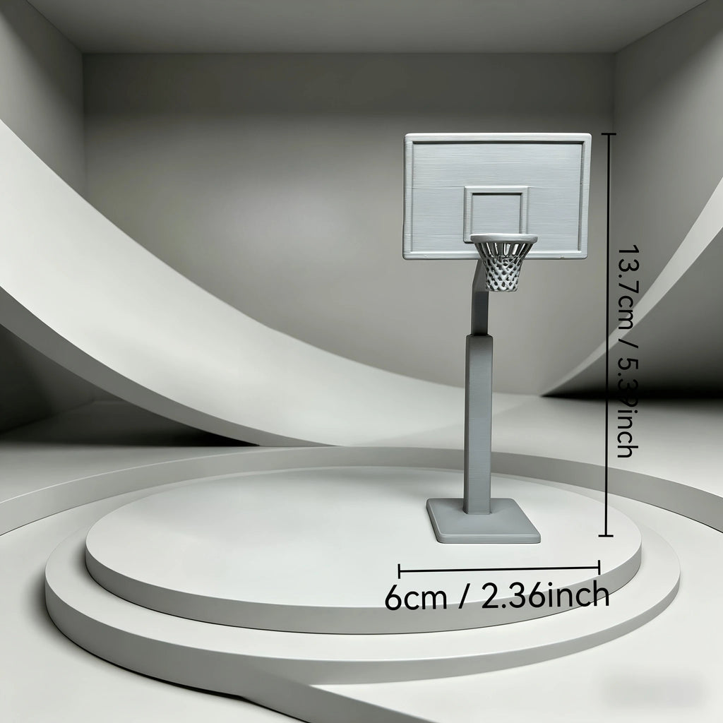 Mini Basketball Hoop Model Scale Basketball Stand Sports Accessory for Miniature Scene Decor Ornament Dollhouse Accessories Gift Oasis Select basketball hoop