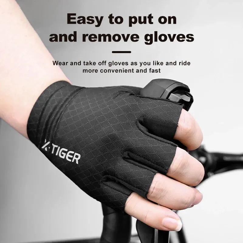 X-TIGER Cycling Gloves Half Finger Shockproof Wear Resistant Breathable MTB Road Bicycle Gloves Men Women Sports Bike Equipment Oasis Select