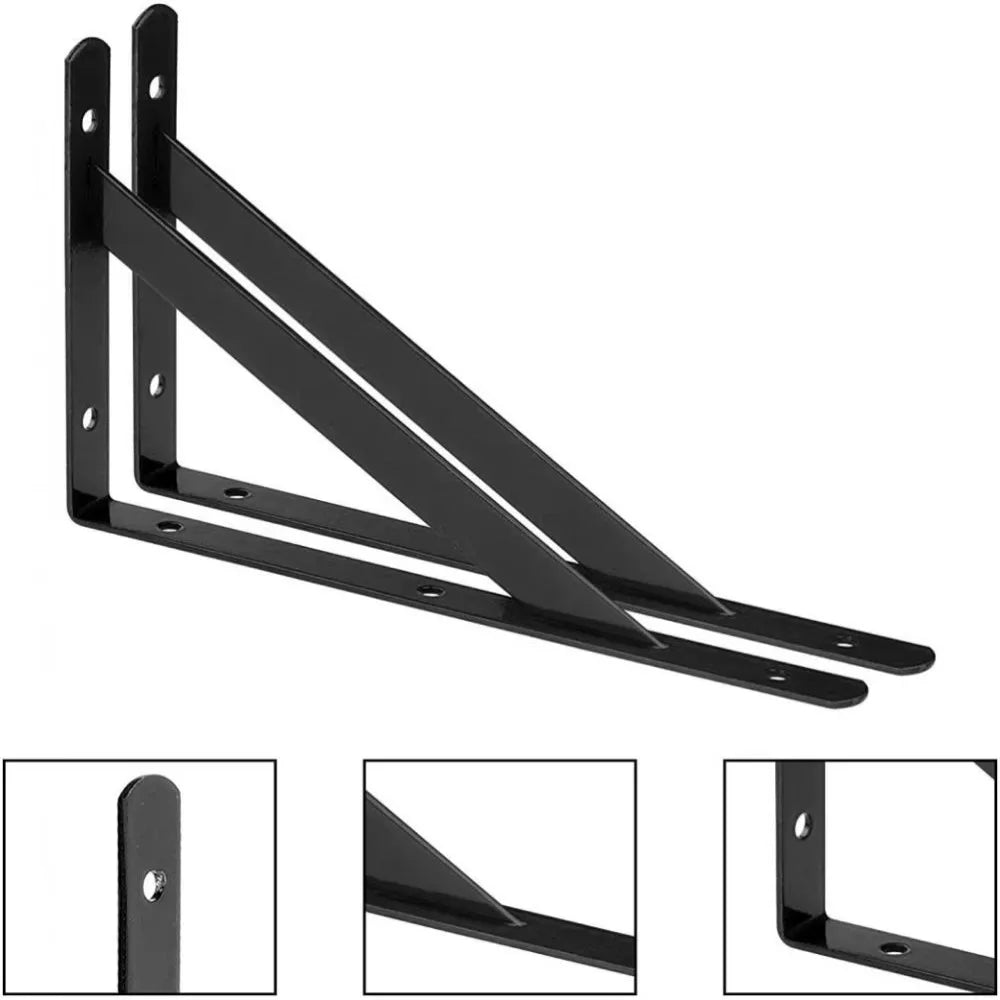 L-Type Iron Floating Shelf Bracket | Heavy Duty Wall Mount
