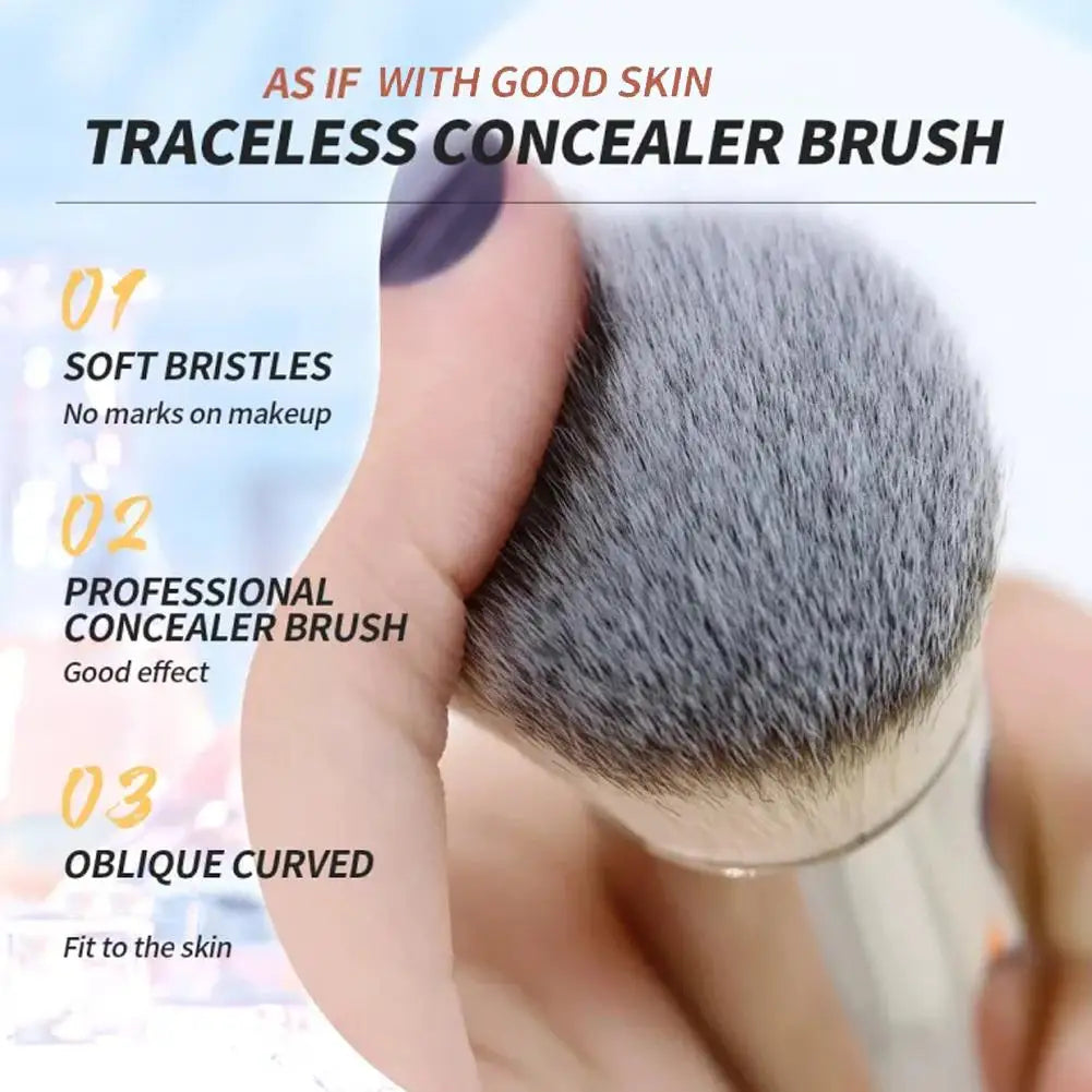 Mini Angled Concealer Brush – Under Eye & Nose Contour Makeup Brush Oasis Select