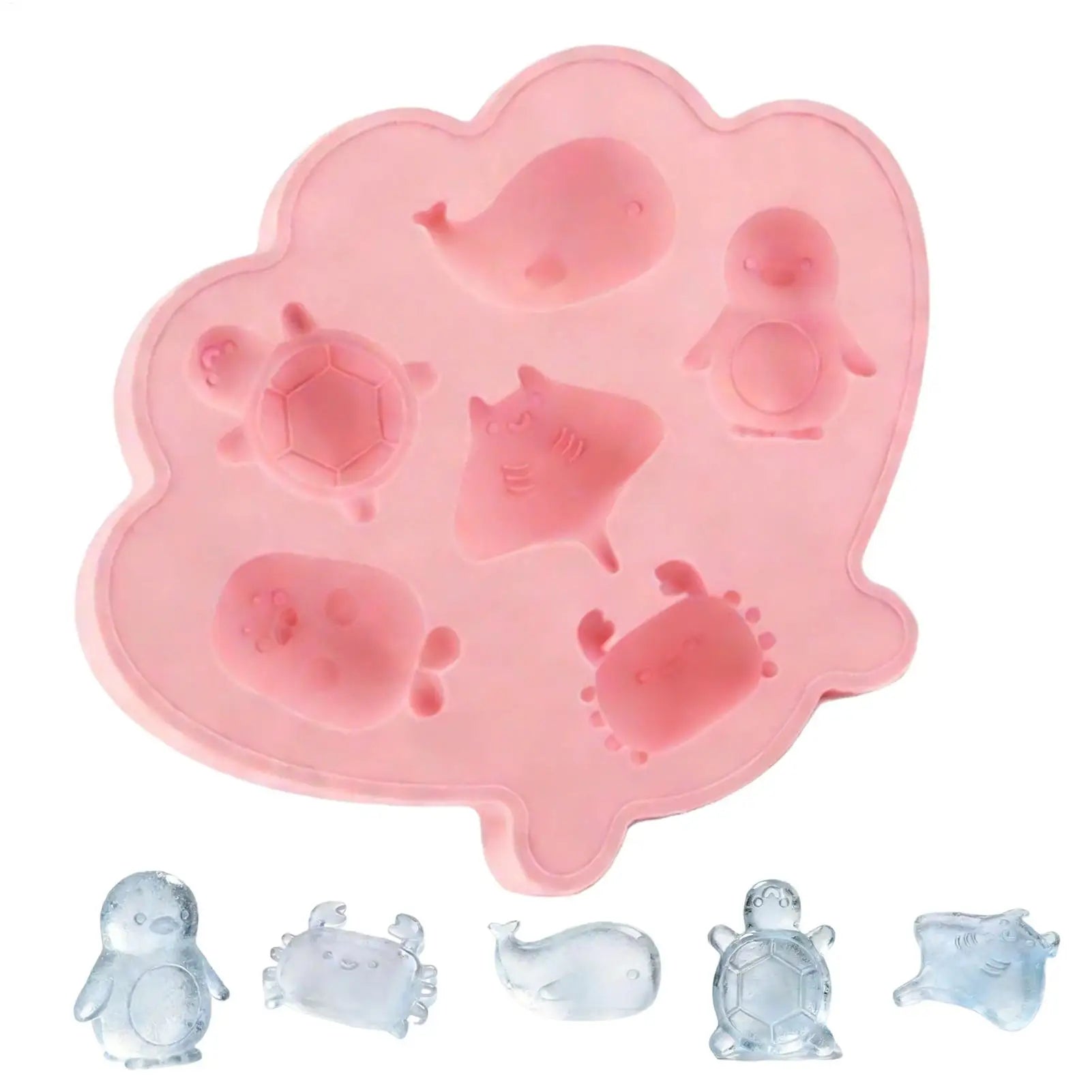 Sea Creature Ice Mold Marine Life Chocolate Mold Reusable Ice Tray Easy Release Silicone Chocolate Mold with Marine Life Shapes Oasis Select