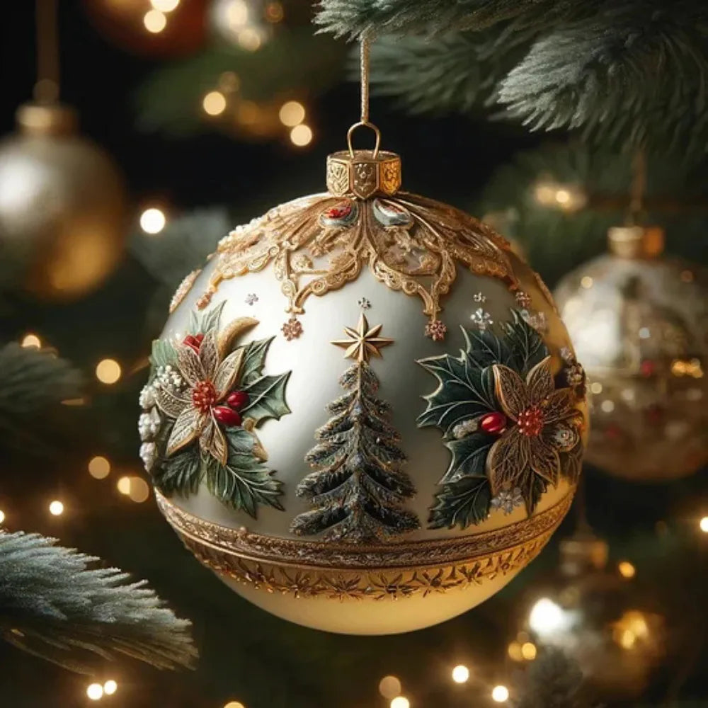 2D Acrylic Christmas Tree Ornaments – 7-Piece Flat Pendant Set