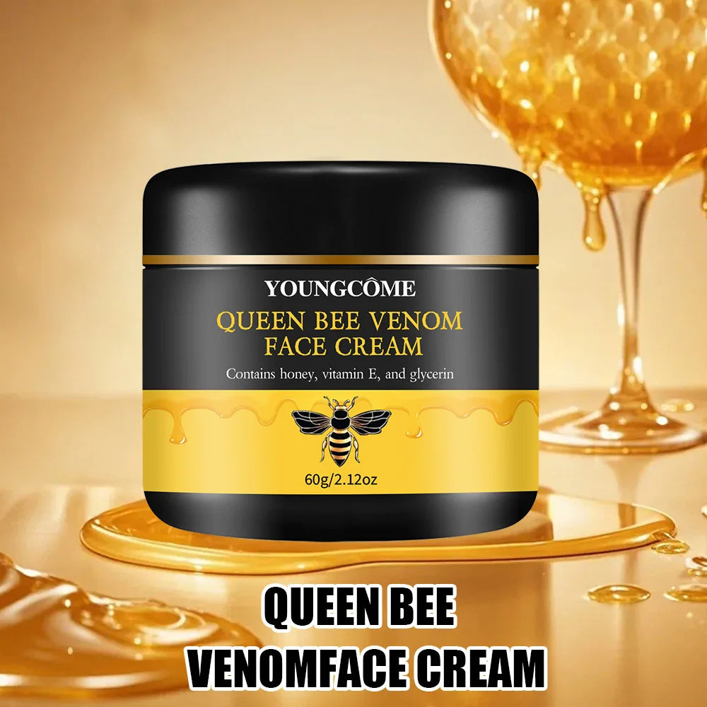 Queen Bee Venom Anti-Aging Face Cream - Collagen Boost & Deep Hydration, Wrinkle Reduction, Day/Night Moisturizer for All Skin Oasis Select