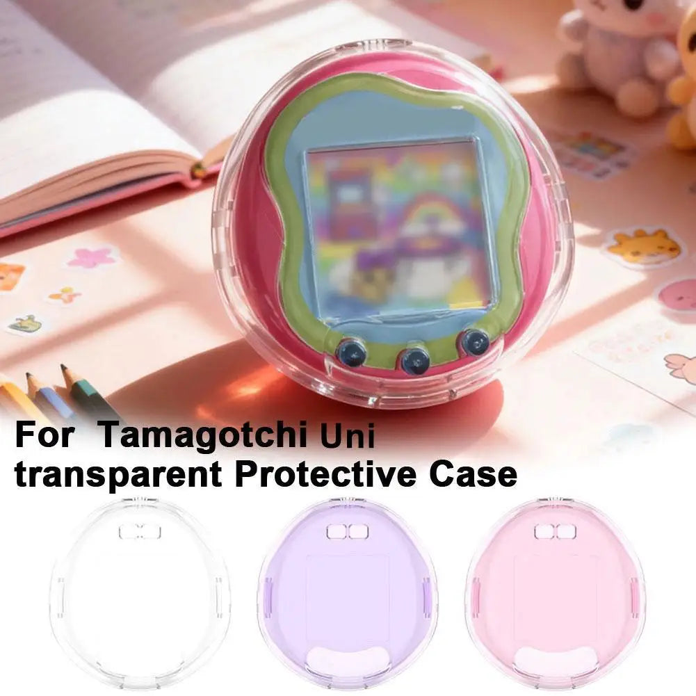Tamagotchi Uni Clear Hard Shell Case with Keychain | Anti-Scratch