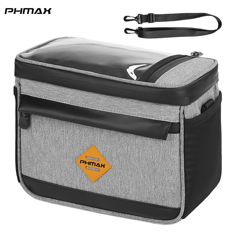 PHMAX Bicycle Chartered Front Bag, Large Capacity Waterproof Fresh Bag, Touch Screen Cycling Phone Bag Messenger Bag Oasis Select P-CB-0202