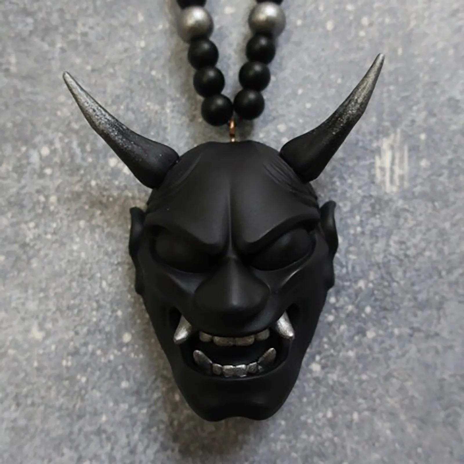 Samurai-Kabuto Helmet Hannya Japanese Oni Car Rear View Mirror Charm Japanese Ghosts Hanging Ornament Personalized Pendant Oasis Select J