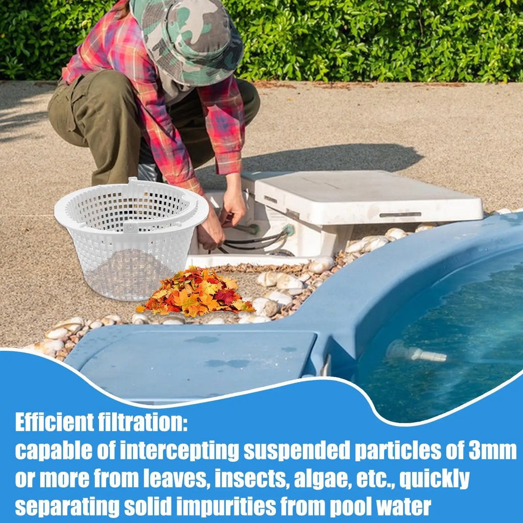 Pool Filter Basket Pond Strainer Net Skimmer Basket for Deribs and Leaves Skimming Swimming Pool Cleaning Supply Oasis Select