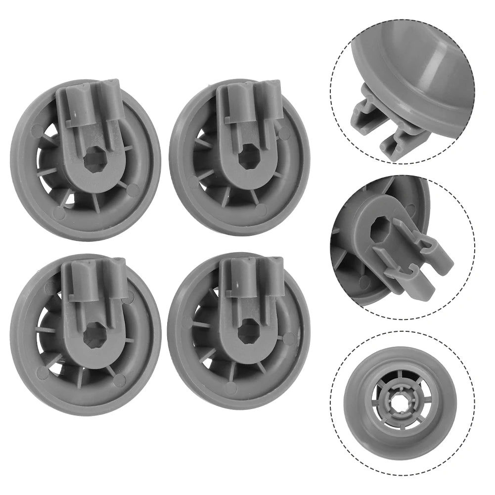 4pcs Dishwasher Lower Bottom Basket Wheels For Bosch For Siemens For Constructa 611475 00611475 Dishwasher Oasis Select