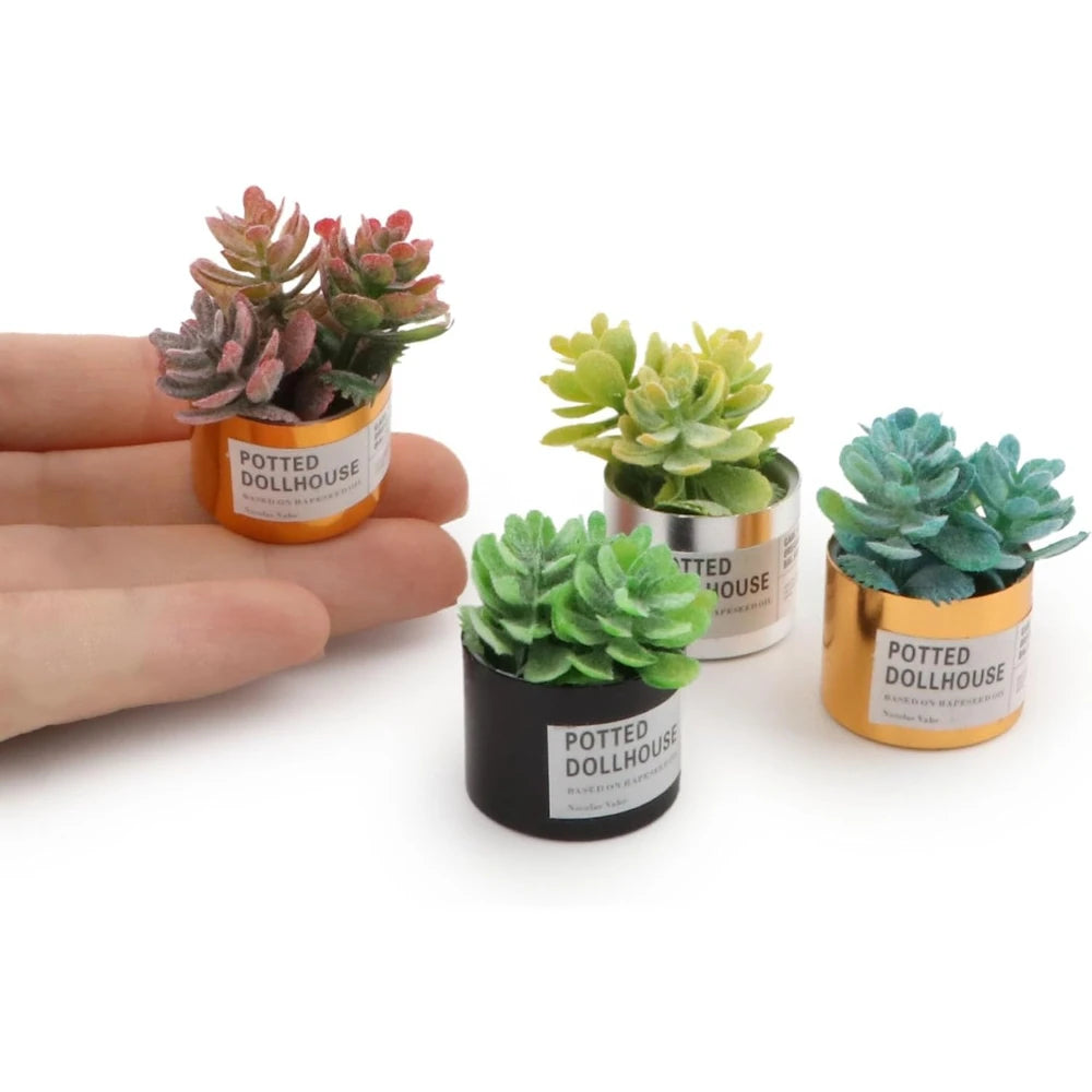 Mini Plastic Succulent Pots Small Succulent Pots Funny Plant Pots Doll House Decor Fairy Garden Micro Landscape Desk Accessories Oasis Select