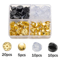 45pcs Pin Backs Locking Pin Keepers Locking Clasp Replacement for DIY Brooch Lapel Enamel Hat Badge Holder Jewelry Making Oasis Select Gold