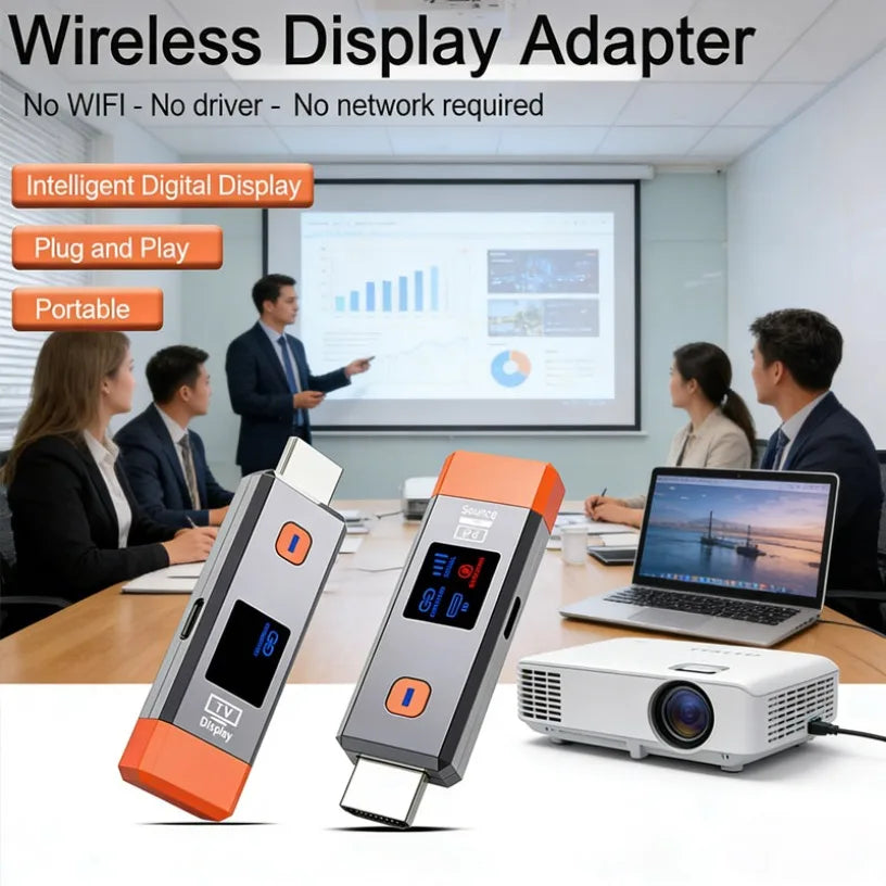 50M 1080P@60Hz 5.8G Wireless HDMI-Compatible Transmitter Receiver Plug and Play 8 TX to 1 RX Mirror Extend Wireless Adapter Oasis Select